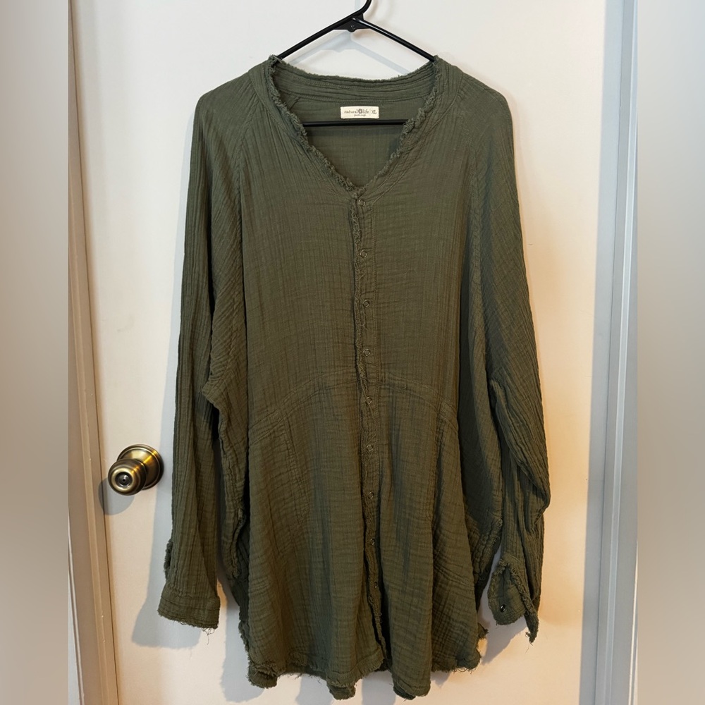 Natural Life Olive Green Long Sleeve Tunic XL